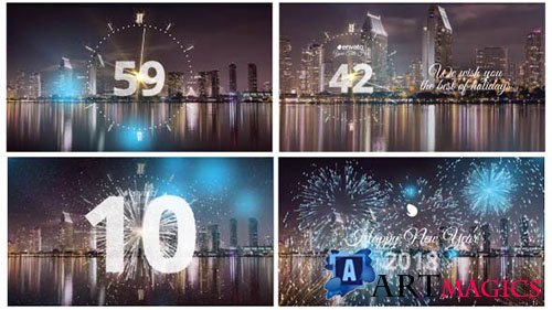 Silver New Year Countdown 2018 - Project for After Effects (Videohive)