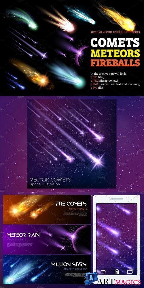 Comets Meteors and Fireballs - 1366102