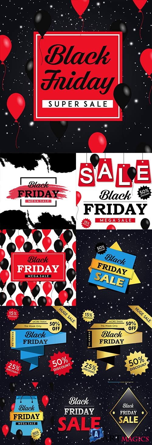 Black Friday sale special day retail design illustration 5