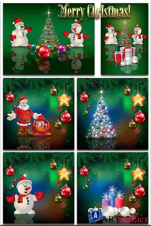  - .5 /Christmas backgrounds-Christmas composition.Part 5