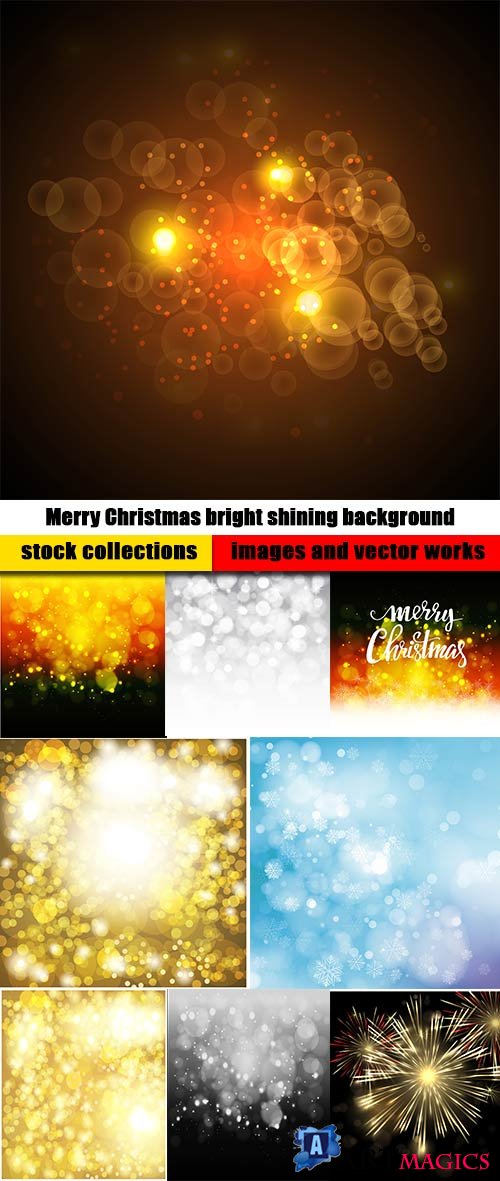 Merry Christmas bright shining background