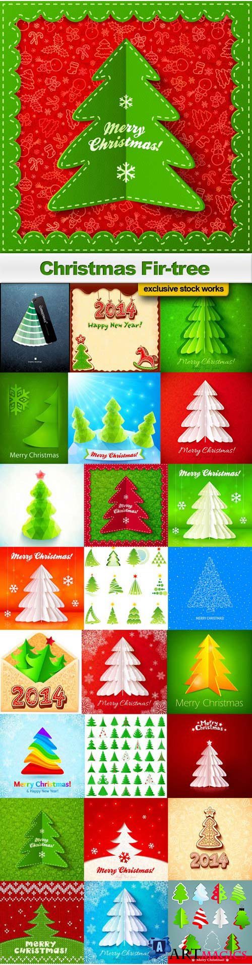 Christmas Fir-Tree #1, 25xEPS
