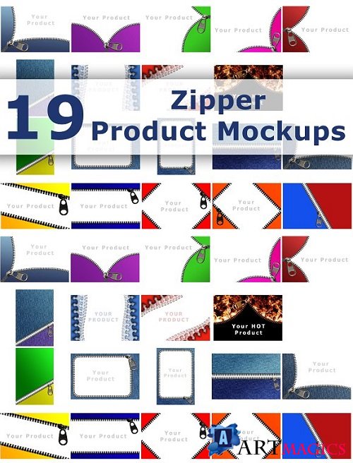Bundle: 19 Zipper Product Mockups - 2044752