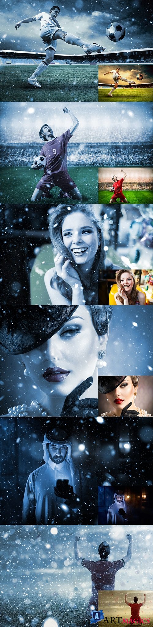 Let It Snow 2 Photoshop Action 20998966