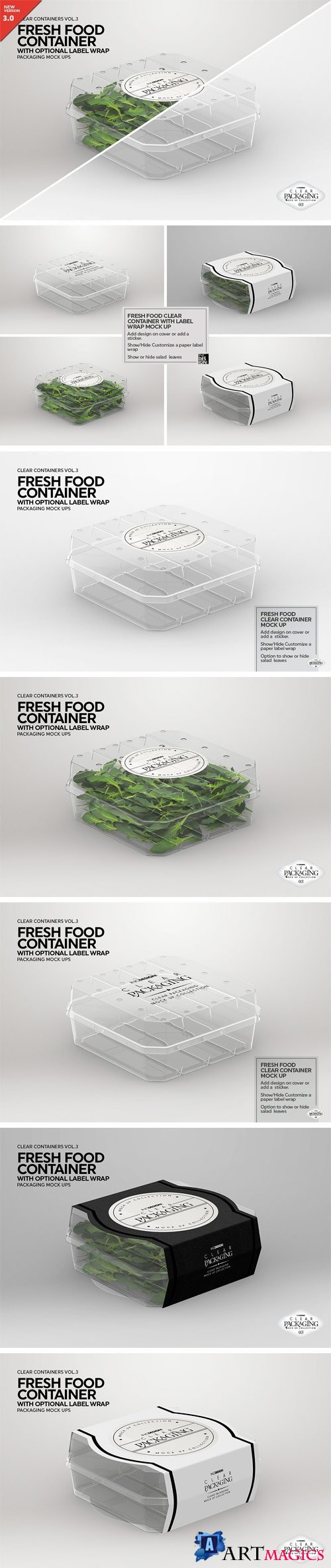 Clear Fresh Food Container MockUp 2022765