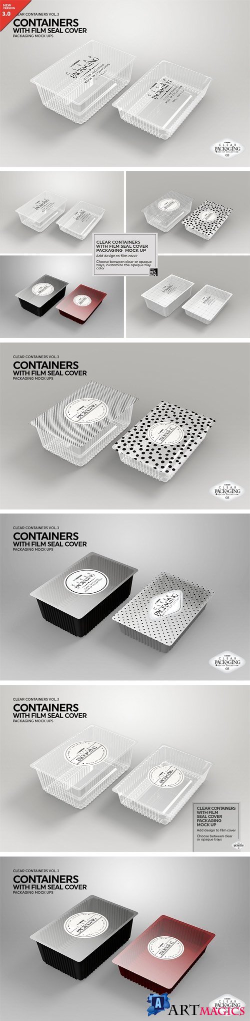 Clear Film Seal Container MockUp 2022766