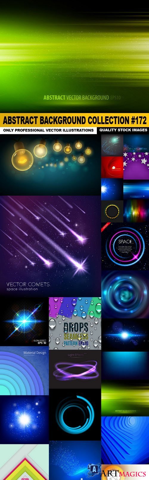 Abstract Background Collection #172 - 25 Vector