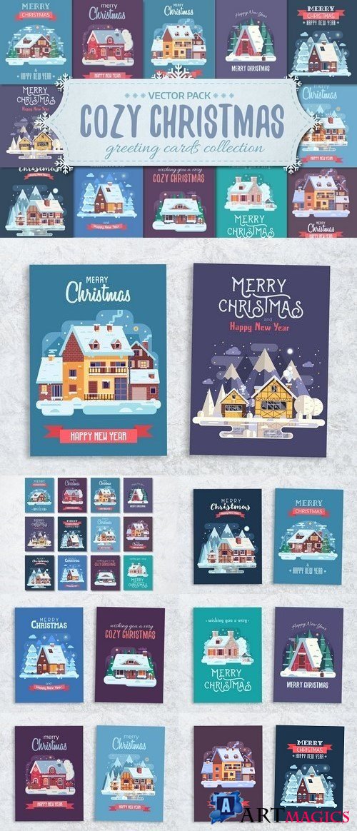 Cozy Winter House Christmas Cards 2077296