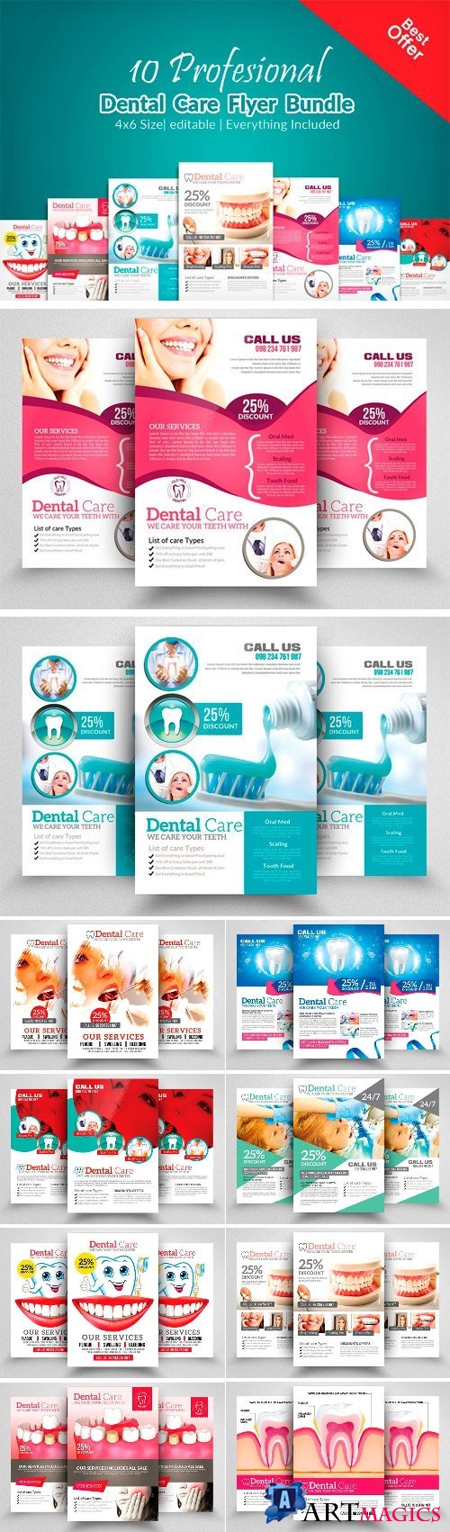 10 Dental Care Flyer Bundle Vol:01 - 2115770