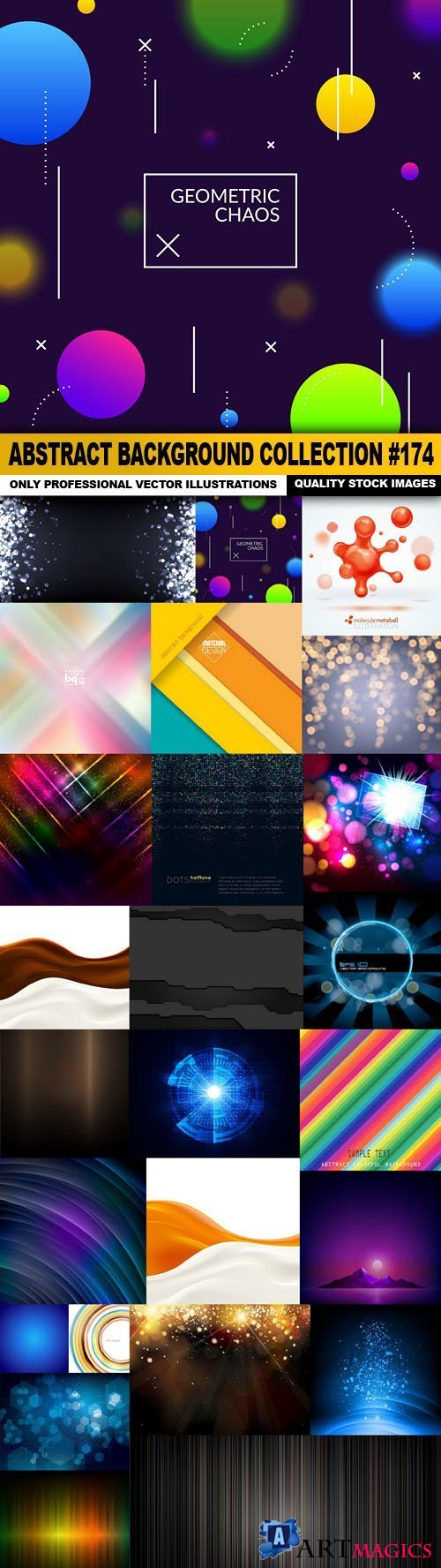 Abstract Background Collection #174 - 25 Vector