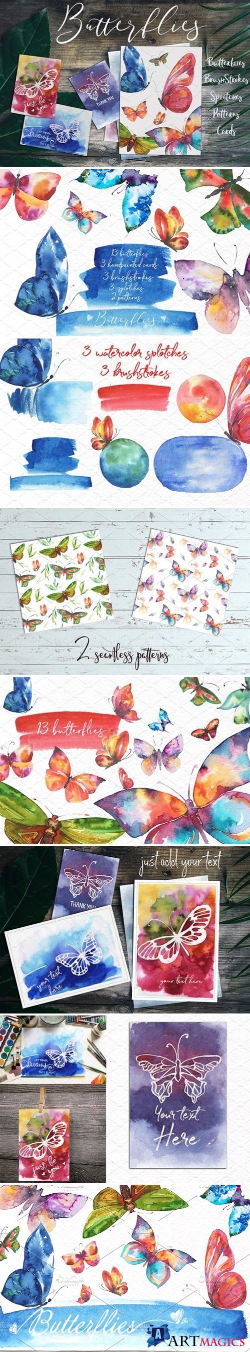 Butterflies Watercolor Set 2083869