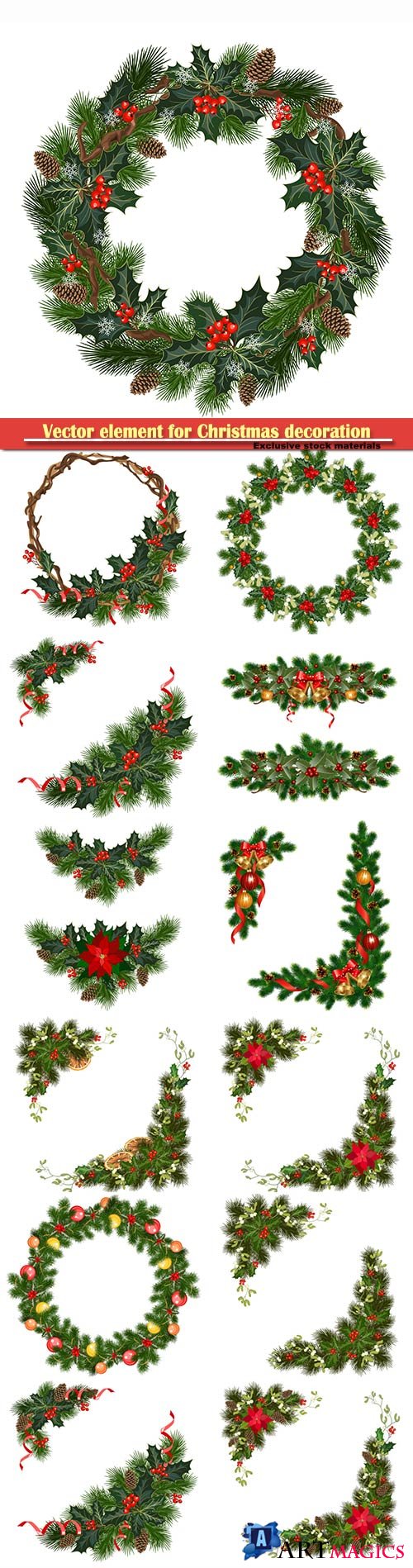 Design vector element for Christmas decoration