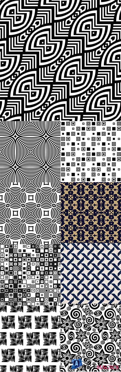 Modern abstract geometry seamless pattern design 19