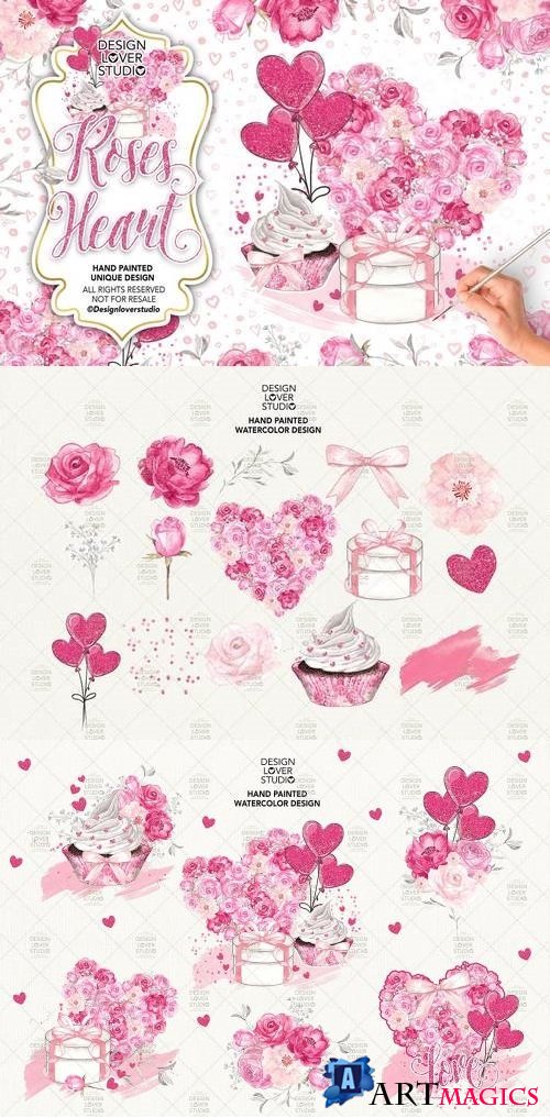 Roses Heart design - 2174176