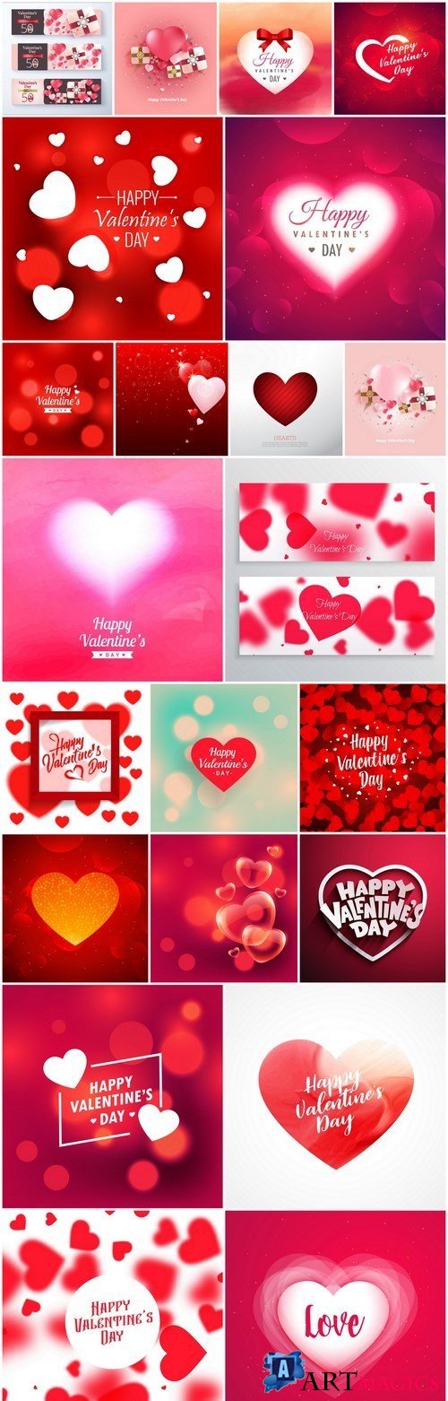 Happy Valentines Day Background #11 - 22 Vector