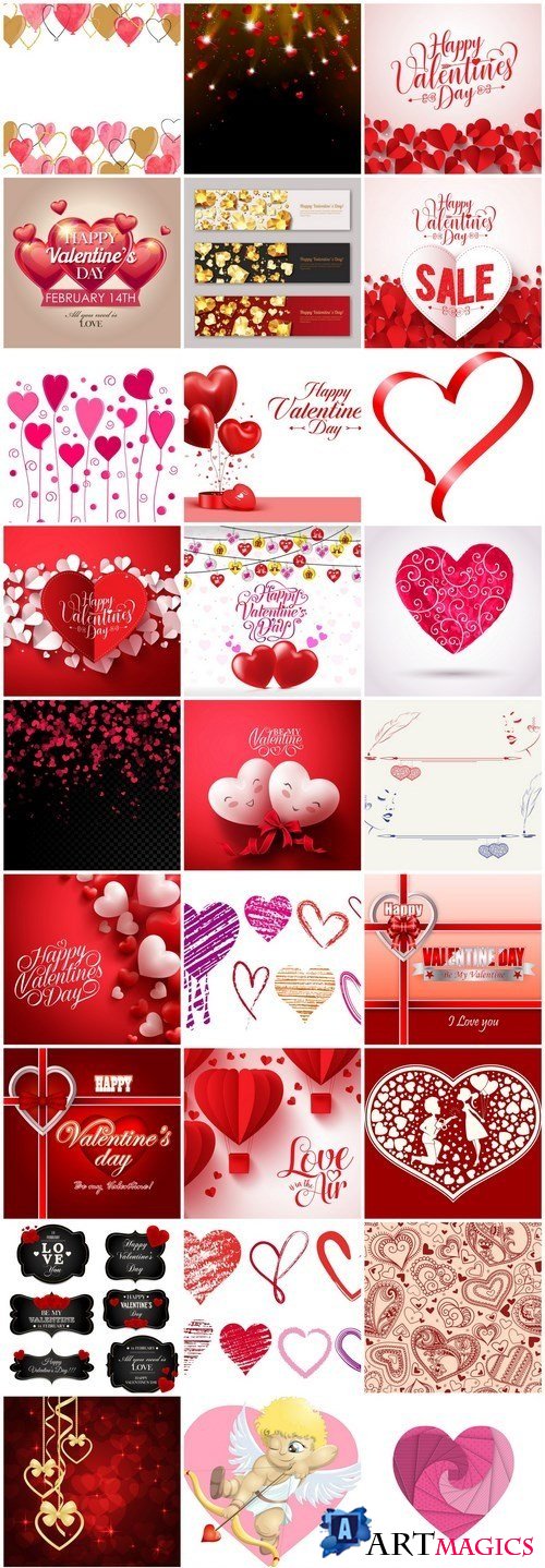 Happy Valentines Day Background #13 - 35 Vector