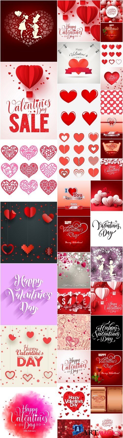 Happy Valentines Day Background #15 - 60 Vector