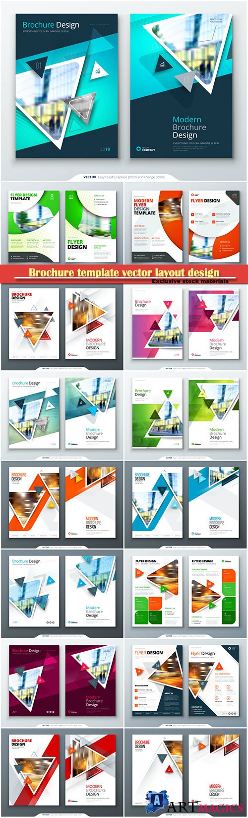Brochure template vector layout design, corporate business annual report, magazine, flyer mockup