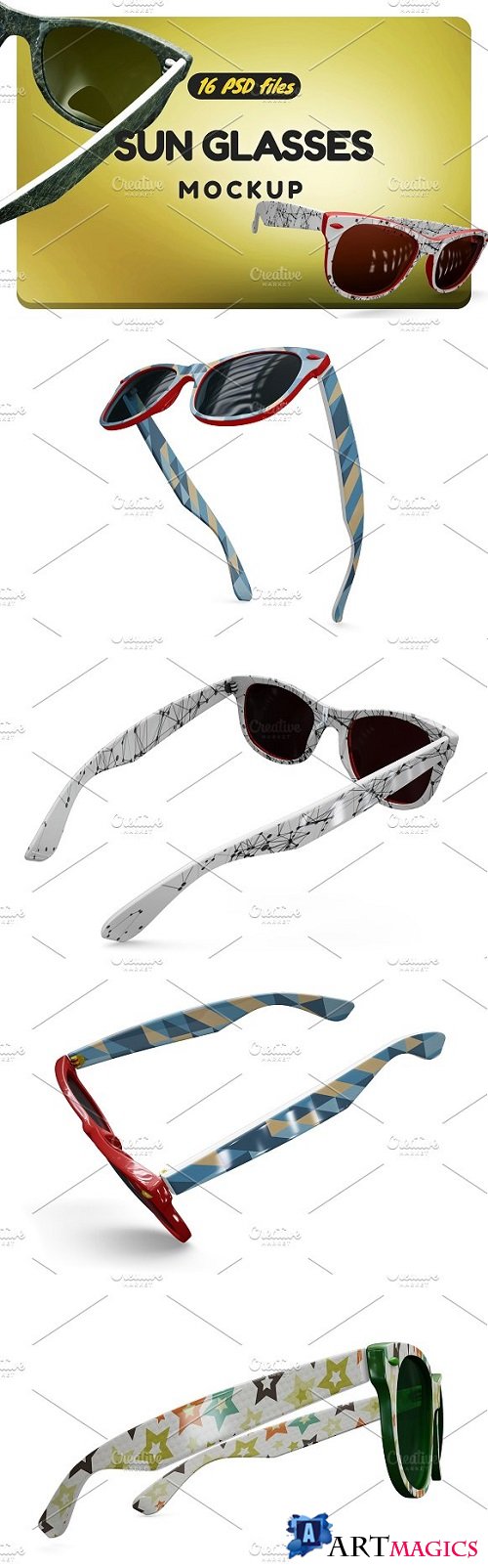 Rayban Sun Glasses Mockup 2174013