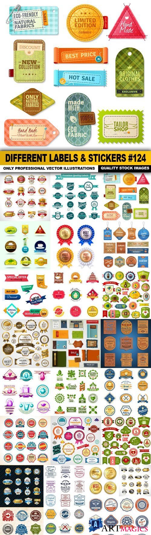 Different Labels & Stickers #124 - 25 Vector
