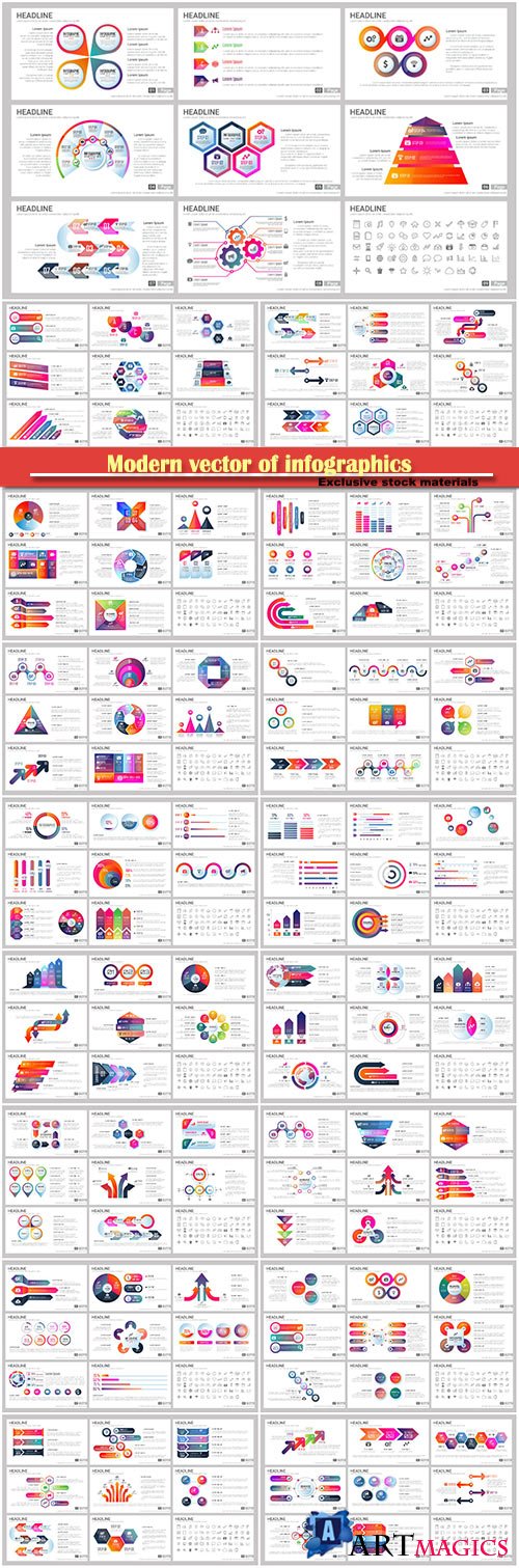Modern vector of infographics for presentations templates for banner