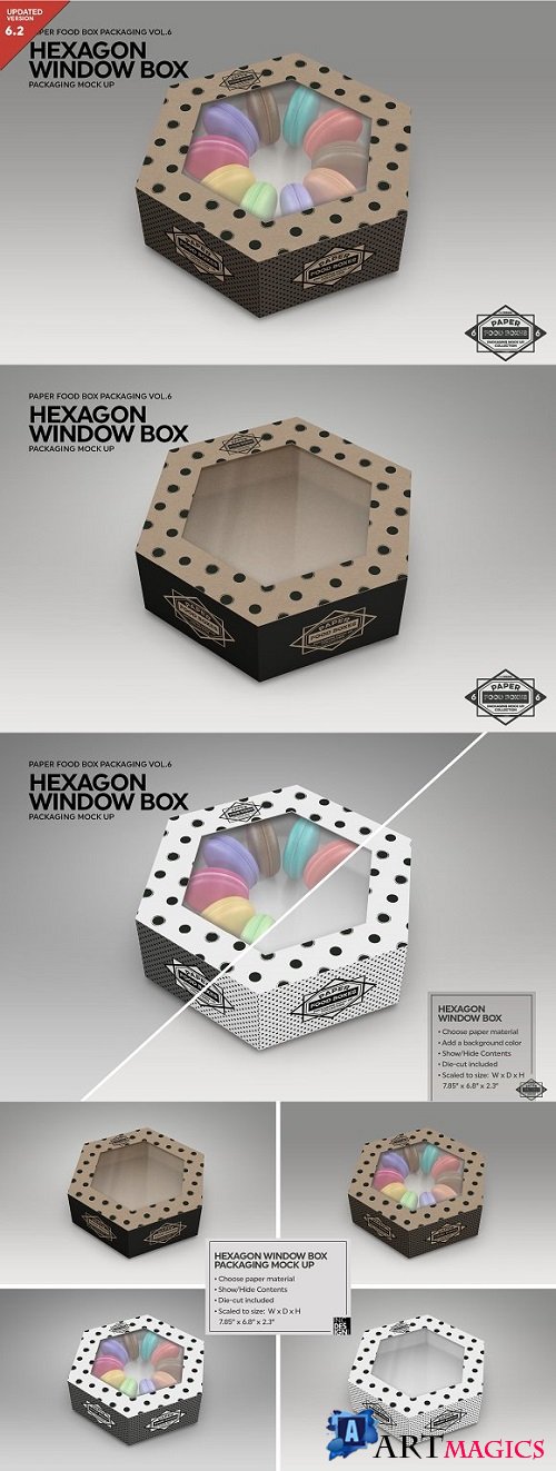 Hexagon Window Box MockUp 2182900