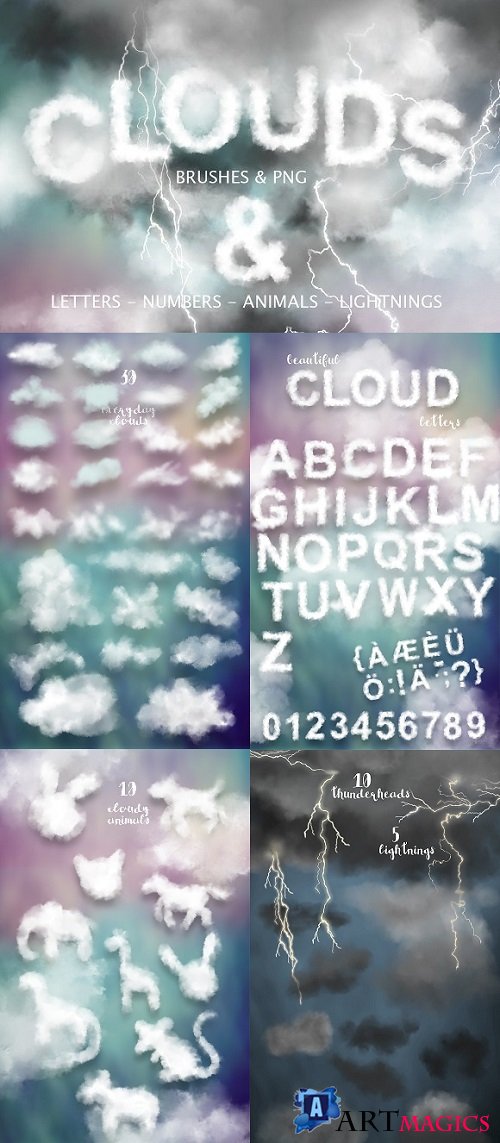 Clouds Graphics & PS Brushes - 1775584