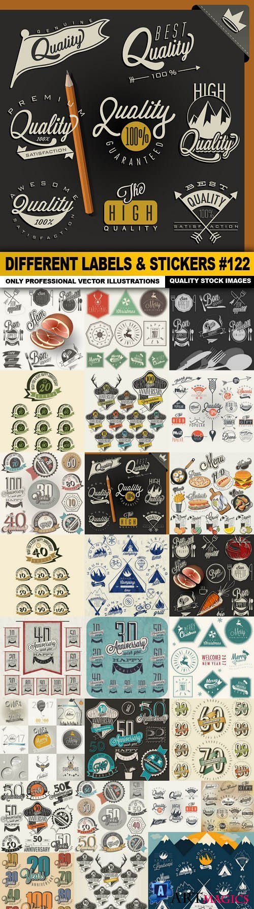 Different Labels & Stickers #122 - 25 Vector