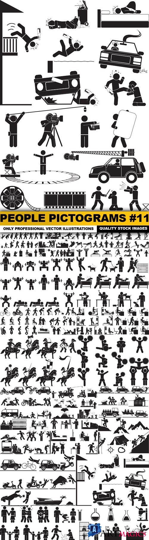 People Pictograms #11 - 25 Vector