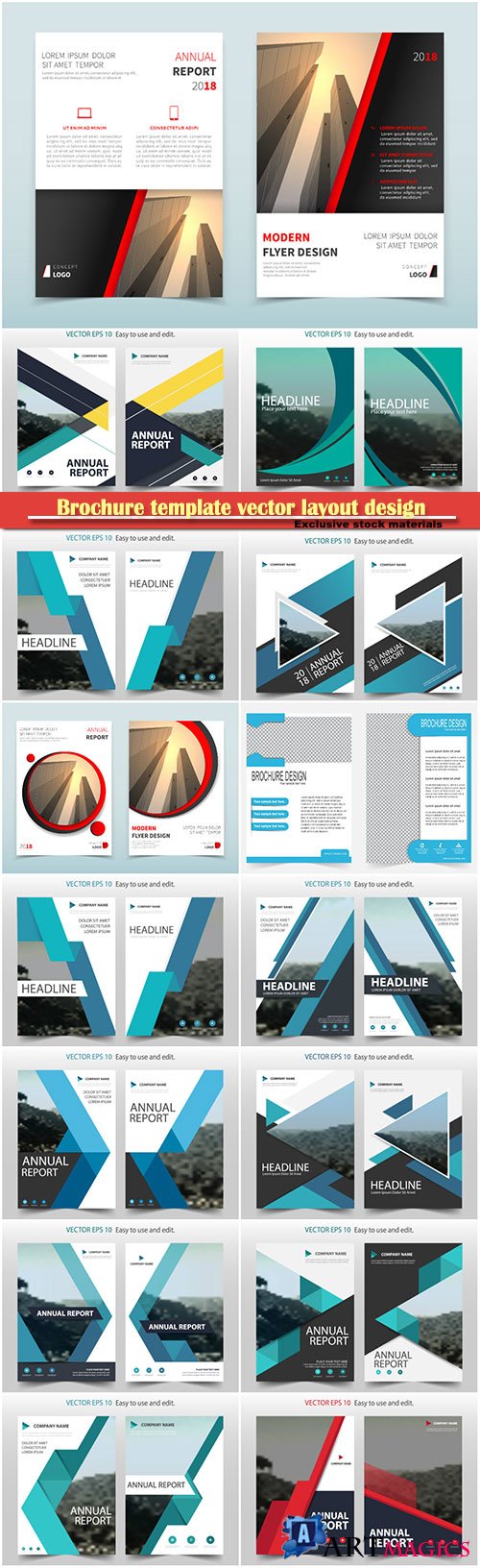 Brochure template vector layout design, corporate business annual report, magazine, flyer mockup # 112