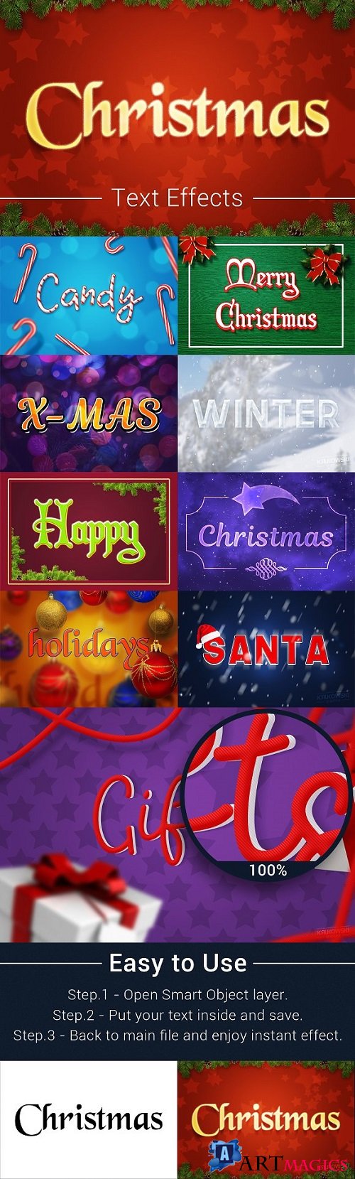 Christmas Text Effects Mockup 2162269