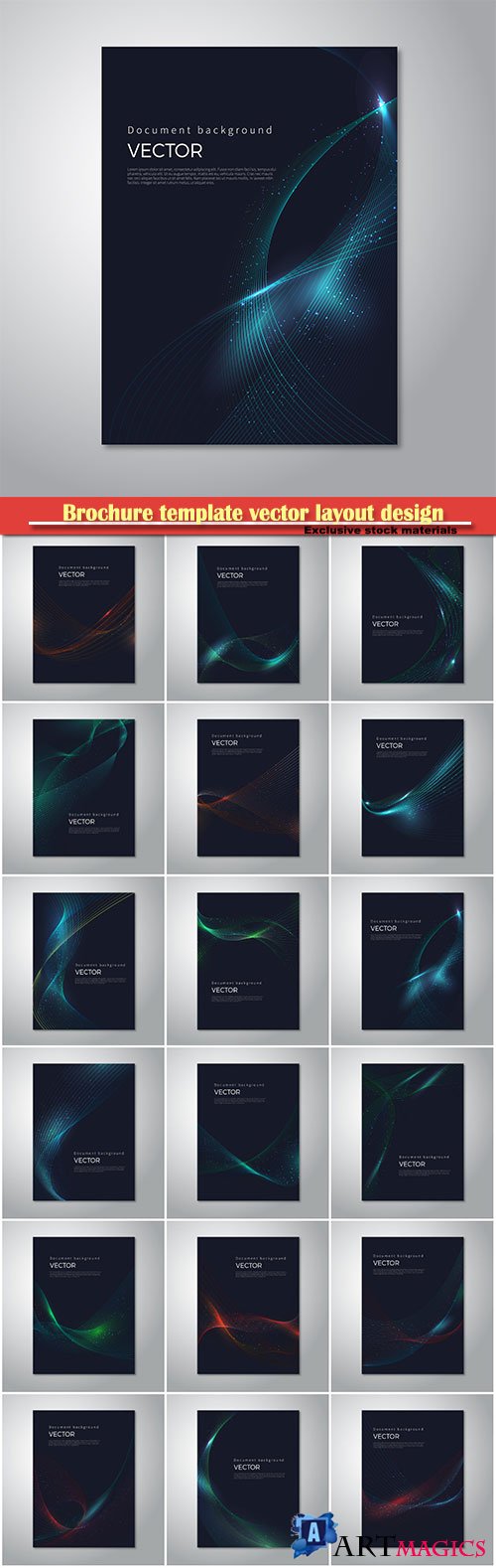 Brochure template vector layout design, abstract backgrounds