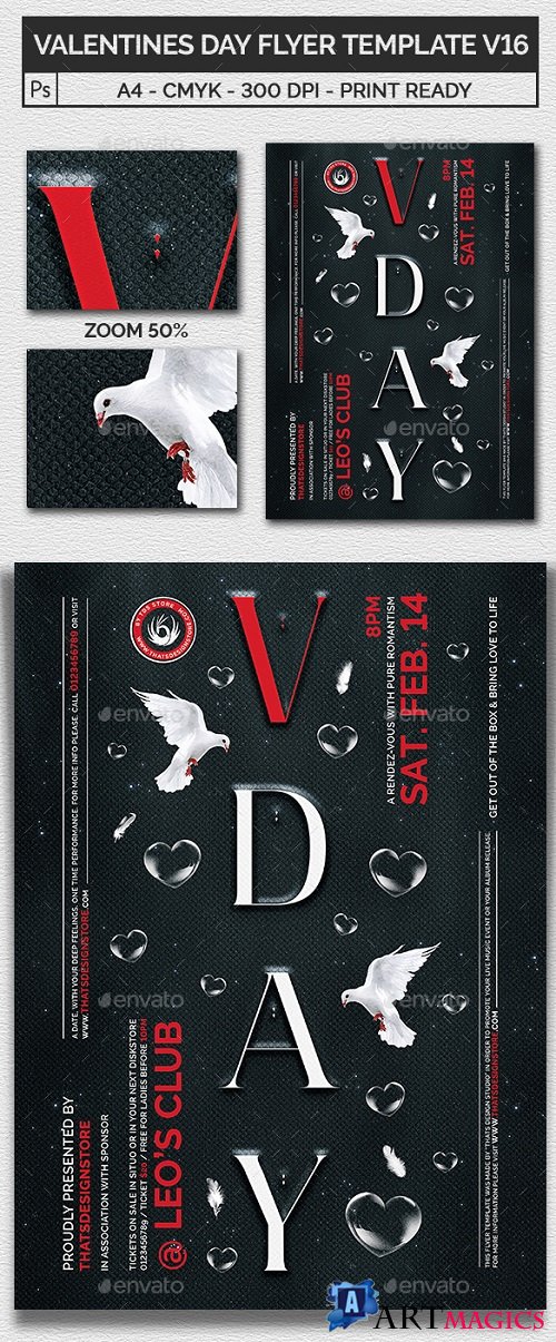 Valentines Day Flyer Template V16 21209913