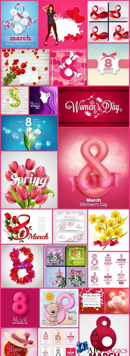 8 March International Womens Day - 25 Vector
