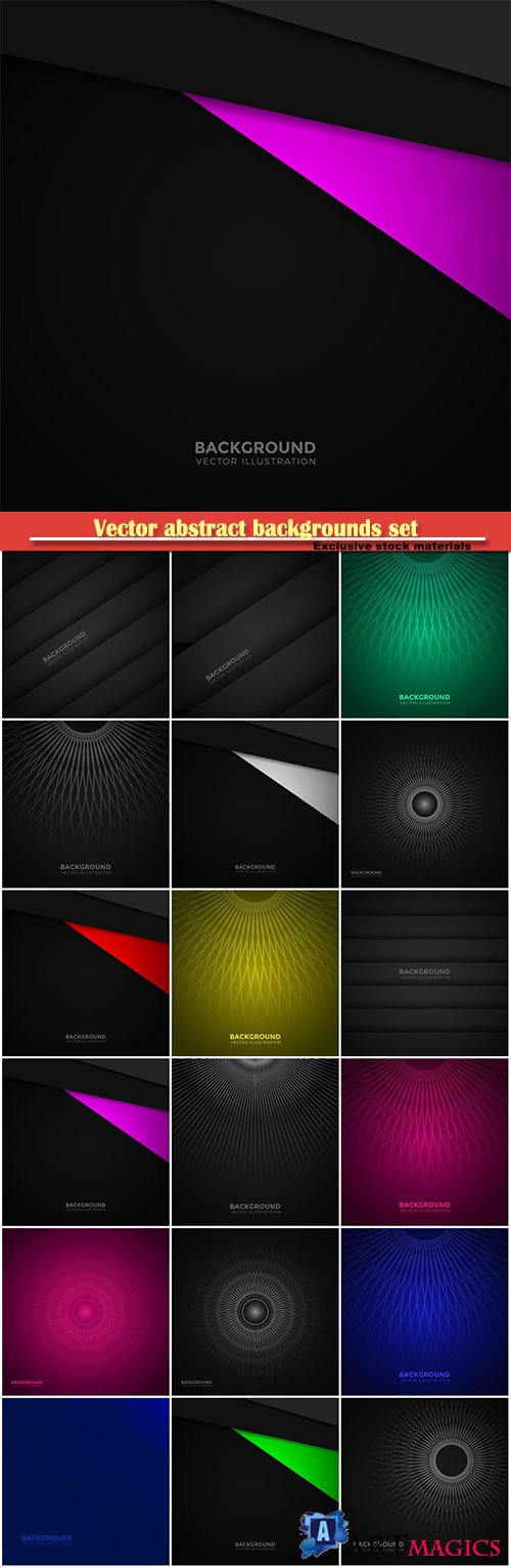 Vector abstract backgrounds set
