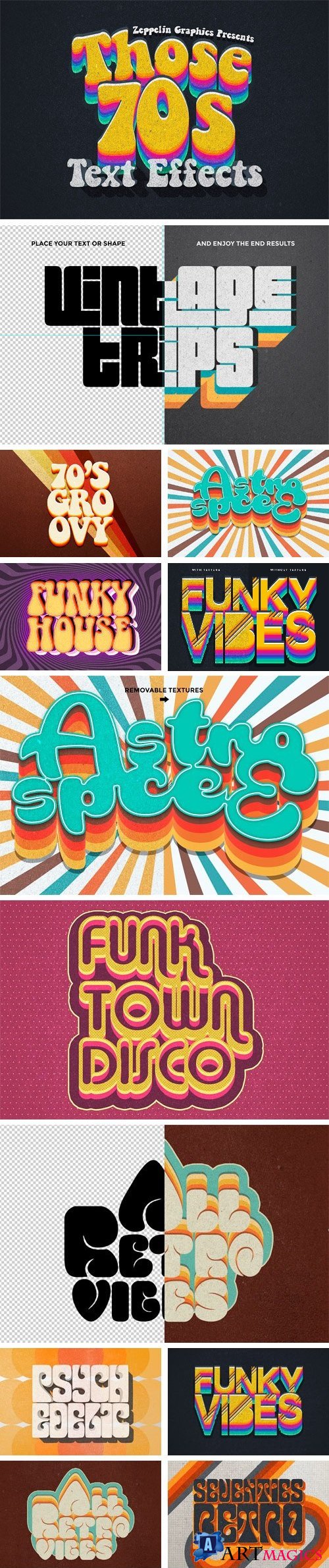 70s Text Effects for Photoshop - 2200701