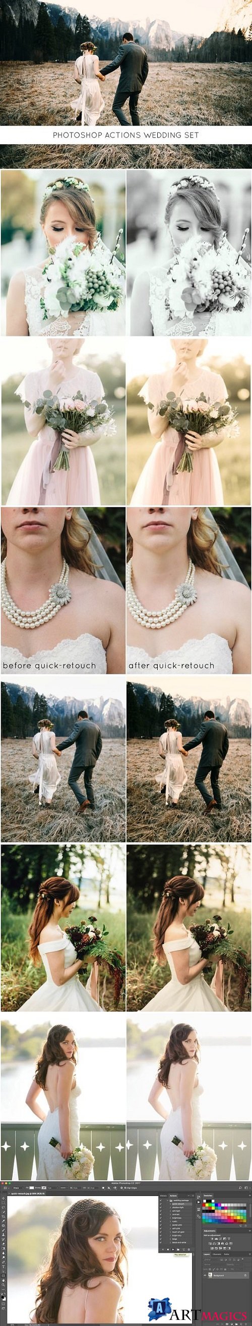 Photoshop actions wedding set 2218768