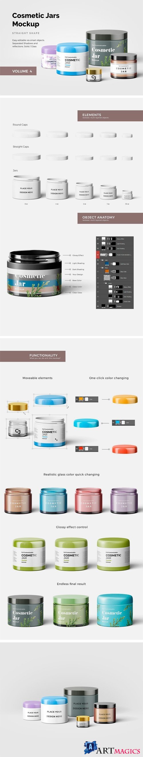 Cosmetic Jars Mockup - 2200731