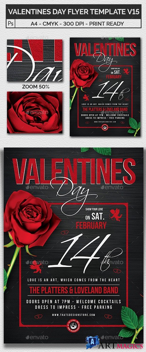 Valentines Day Flyer Template V15 - 21201848