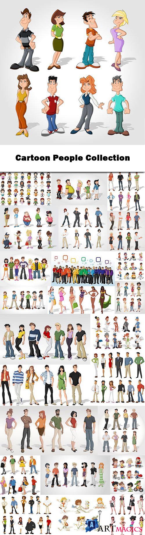 Cartoon People Collection 25xEPS