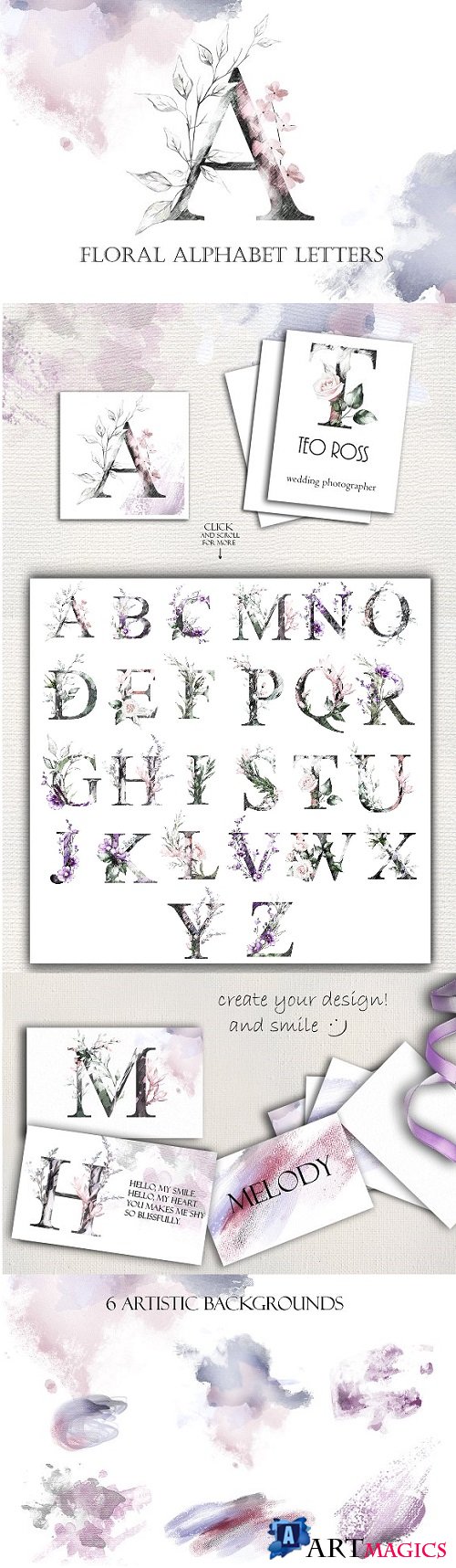 Floral Alphabet Letters - 2200289