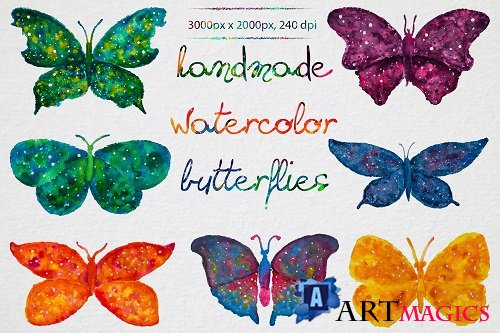 Watercolor Butterflies - 873804
