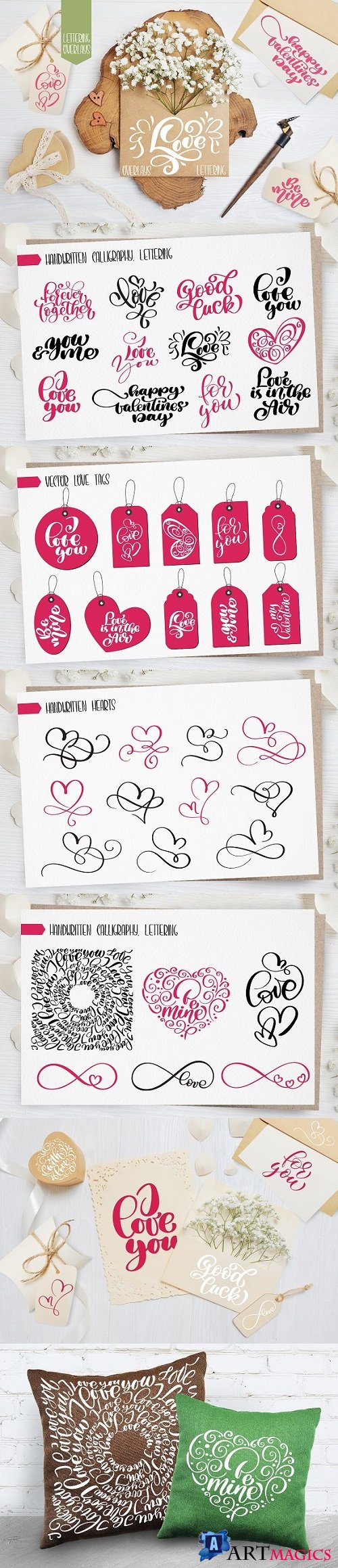 Valentine's Day Lettering Overlays 2173050