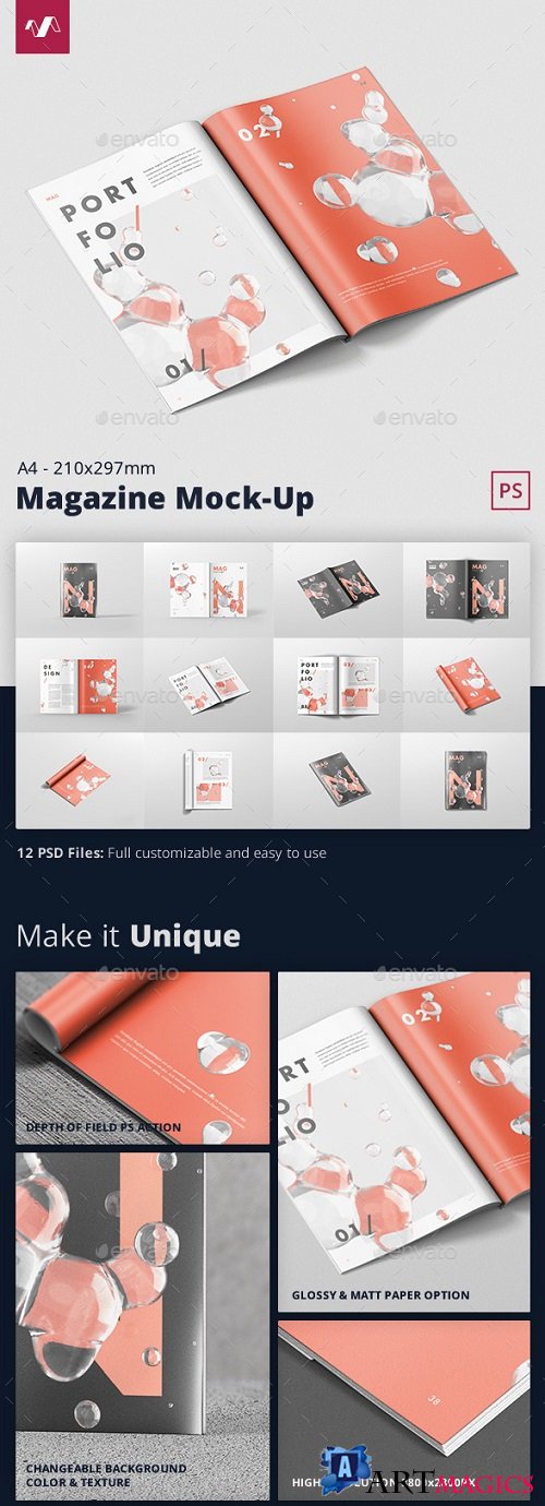 Magazine Mockup - A4 210x297 mm - 18322298