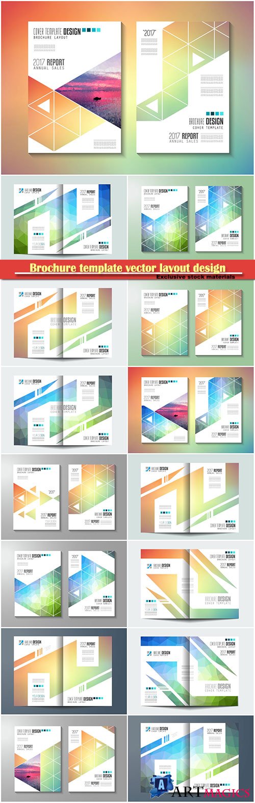 Brochure template vector layout design, corporate business annual report, magazine, flyer mockup # 128