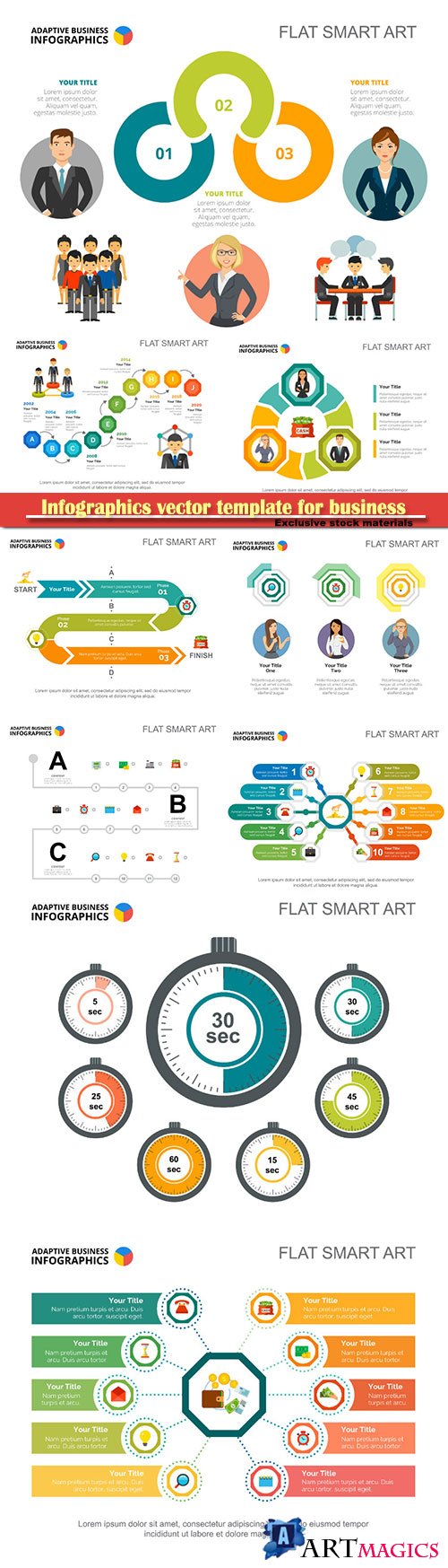 Infographics vector template for business presentations or information banner # 32