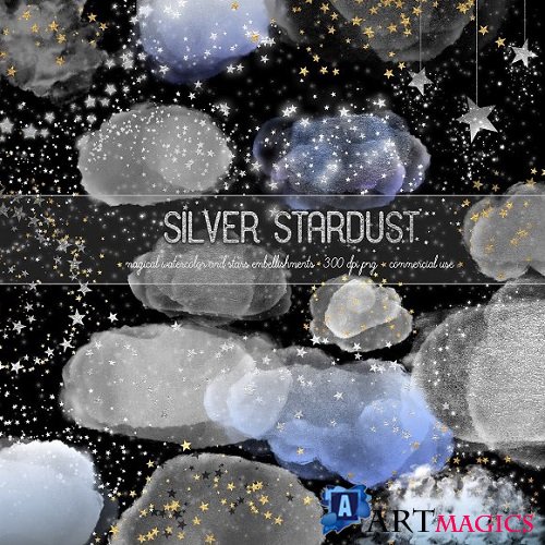 Silver Stardust PNG Clipart - 1115666
