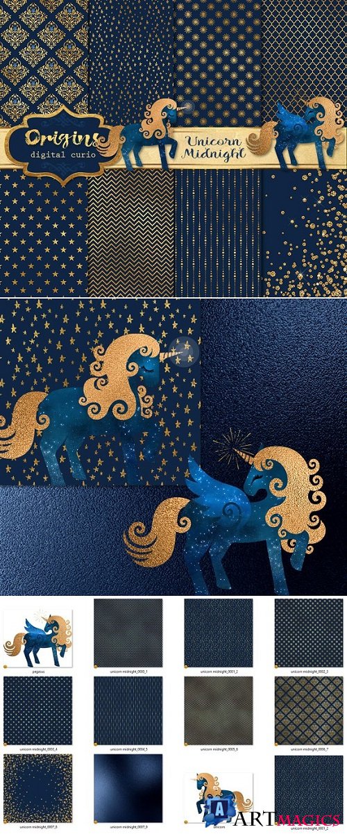 Unicorn Midnight Graphics - 1637024