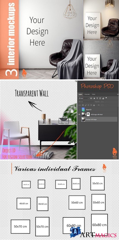 Mockup Poster with various frames 2228757