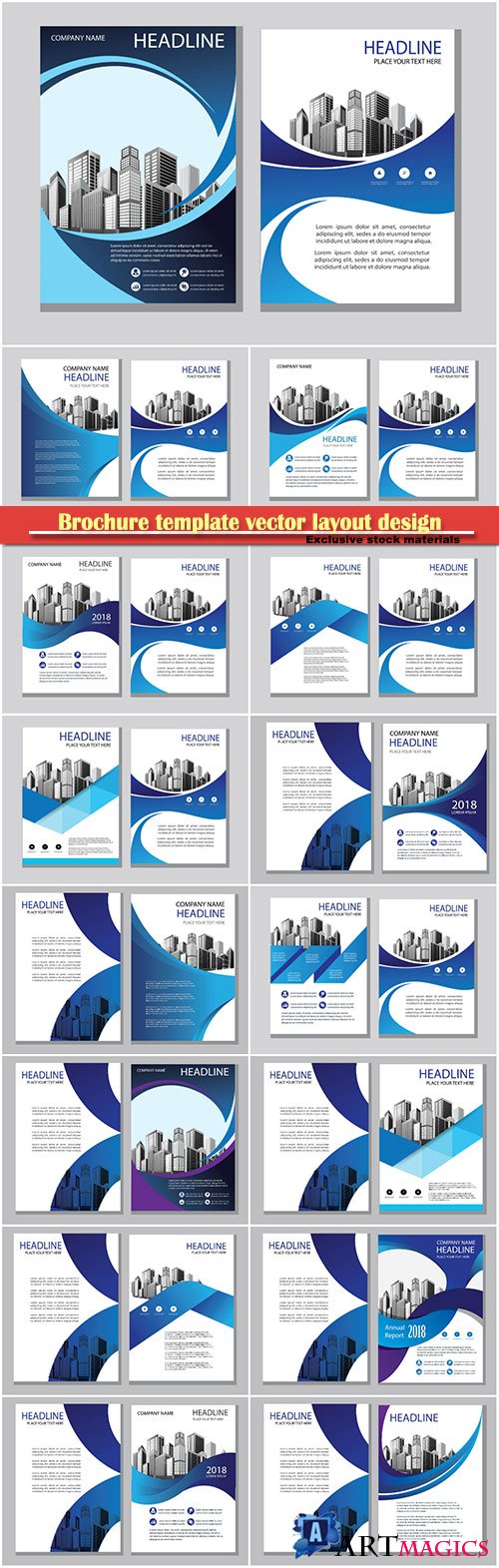 Brochure template vector layout design, corporate business annual report, magazine, flyer mockup # 141